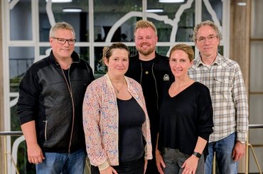 v.l.n.r.: Torsten Wittrock, Alina Böhme, Christian Pelikan, Taibe Qorri und Steffen Richter