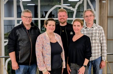 v.l.n.r.: Torsten Wittrock, Alina Böhme, Christian Pelikan, Taibe Qorri und Steffen Richter